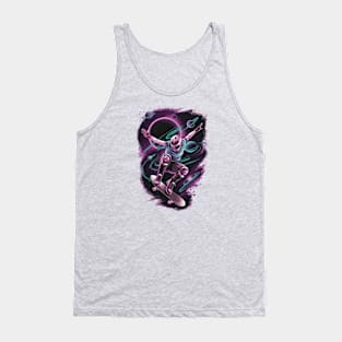 Skater Skateboarder Skateboard galaxy Skateboarding Tank Top